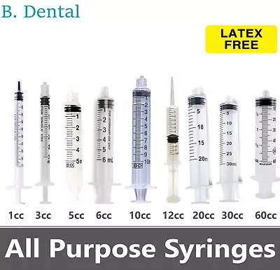 1ml / 1cc Syringe (No Needle) 3cc 5cc 10cc 12cc 20cc 30cc 60cc Choose Size • $12.95