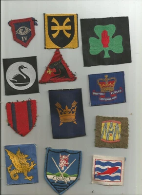 £15 • Buy 12 British Army Cloth Formation Signs