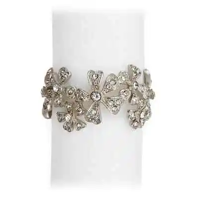 L'OBJET Garland Napkin Set Of 4 Jewels Platinum Plated Swarovski Crystals NJ7000 • $275