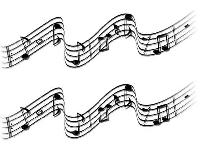 Musical Notes Band ~ Edible 2D Fondant Cake 3 Strip Side Topper ~ D22863 * • $7.98