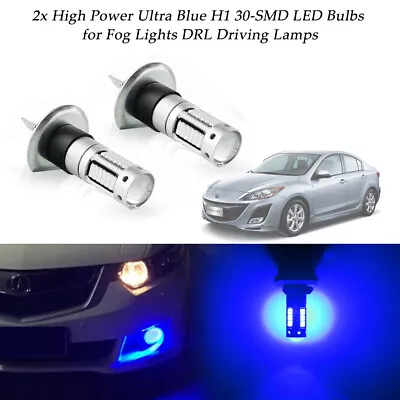 2pc Hi-Power Ultra Blue H1 30-SMD LED Bulbs For Fog Lights Daytime Running Lamps • $11.99