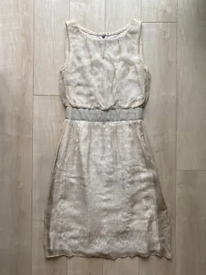 Dolce & Gabbana Dress Lace Tulle Women's Size 36 Cotton Beige • $249.90