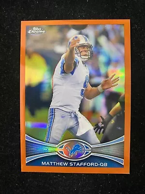 2012 Topps Chrome Matthew Stafford Orange Refractor Card #126 Lions • $2.99