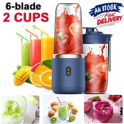 Portable Electric Fruit Juicer Smoothie Blender Rechargeable USB Travel Bottle • $20.99