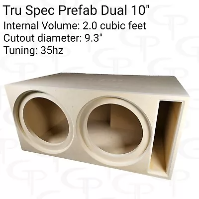 TRU SPEC Prefab Dual 10  Inch Subwoofer Enclosure Sub Box Ported Vented • $194.99