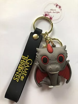 Game Of Thrones Themed Drogon Dragon Keyring Keychain More Characters • £6