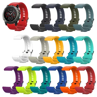 Band Silicone For Garmin Fenix 3 5 5S 5X Plus 6X 7 7X Easy Fit Strap • $8.55