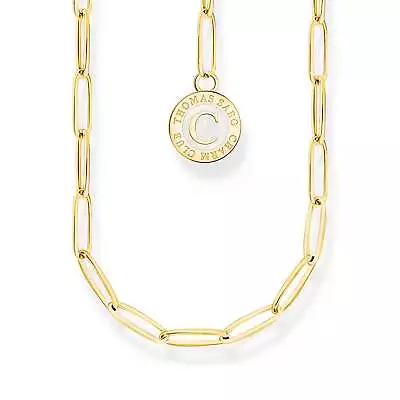 Genuine THOMAS SABO Member Charm Necklace With Charmista Disc Gold Plated • $449