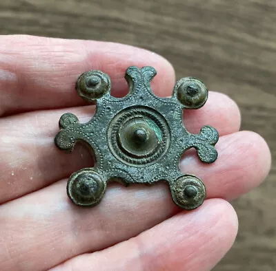 £230 • Buy Romano-british. Silvered Bronze Plate Brooch With Original Roundels. Rare.