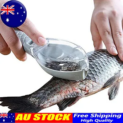 Fish Scaler Fast Fish Scale Remover Fish Descaler Tool Skin Brush Scrapin... • $8.46