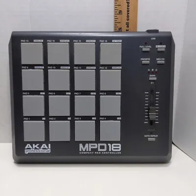 AKAI Professional MPD18 Compact USB MIDI Pad Controller PC Mac  • $42