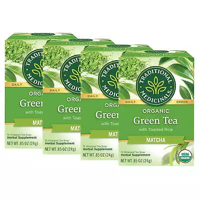 Green Tea Matcha With Toasted Rice Organic Tea Bags 16 Count • $19.68