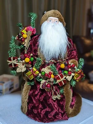 NIB Seasons Of Cannon Falls 15  Old World Santa Christmas Figure Lights Up  • $35