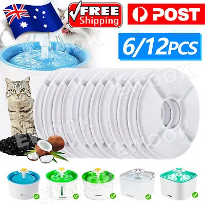 6/12Pcs Carbon Filters Water Fountain Replacement For Pet Dog Cat Water Drinking • $10.85