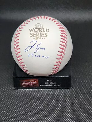 George Springer 17 WS MVP Autographed Official 2017 World Series Baseball - BAS • £144.62