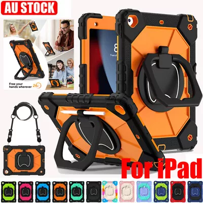 For IPad 5/6/7/8/910th Gen Air Pro Case Kids Heavy Duty Shockproof Strap Cover • $29.19