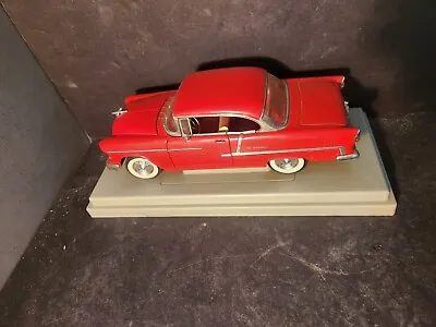 1955 Chevy Bel Air Coupe 1:18 Diecast Car Red Vintage • $37.99