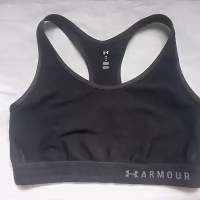 Under Armour Ladies Black Compression Sports Bra Size Large • £4.99