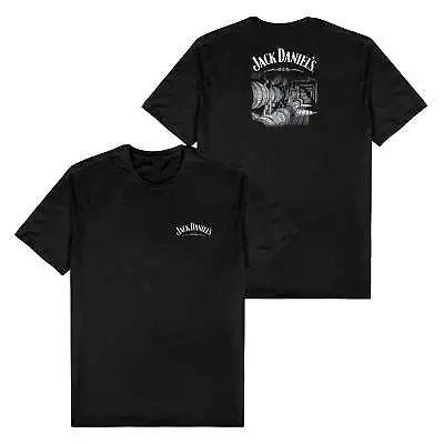 Jack Daniels Barrels Design Black Tee T-Shirt Easter Gifts • $24.95