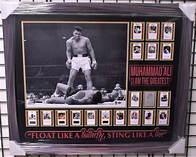 Muhammad Ali Signed Photo W/ Event Worn Swatches & Card Display - PSA/DNA LOA • $2999.99