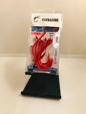 8/0 Pro Series RED Octopus Beak Hooks Chemically Sharpened 10 PCS • $6.75