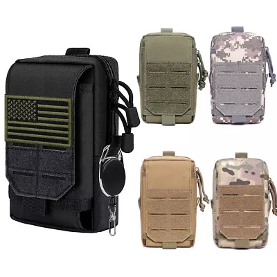 Tactical Multi-Purpose EDC Utility Duty Belt Pouch Small Molle Waterproof Bags • $6.99