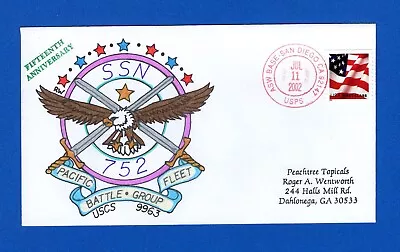 USS Helena SSN-752 15th Anniversary July 11 2002 - Wentworth Cachet • $3.99