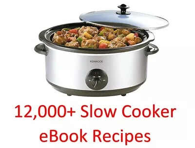 12000+ Easy Slow Cooker EBook Cookbooks & Recipes Collection On One DVD Rom • £5.95