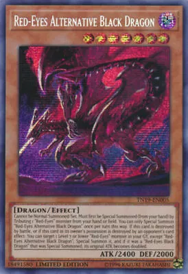 $6.95 • Buy Yugioh | Secret Rare NM | Red-Eyes Alternative Black Dragon - TN19-EN005