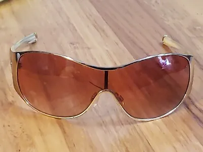 Oakley Womens 05-947 Gold Brown Breathless Sunglasses CRACKED & SCRATHED LENSES  • $29