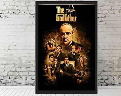 The Godfather Movie Poster Marlon Brando Al Pacino Poster - 11x17  Framed Gift • $33.90