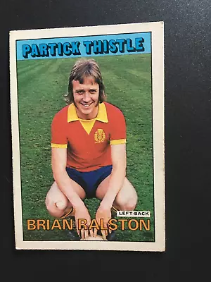 A & Bc Gum Scottish Football Card Rare 1972 Orange Backs Ralston Partick 162 • £1.20