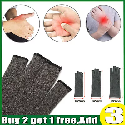 1 Pair Compression Fingerless Gloves For Arthritic Pain Relief Joint Support NEW • £3.70