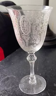 June Night By Tiffin Franciscan Water Goblet Crystal Etched Glass • $5.99