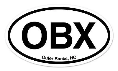 OBX Outer Banks North Carolina Oval Car Window Bumper Sticker Decal 5  X 3  • $3.89