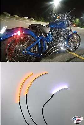 2x LED Turn Signal + Plate Light Harley Davidson Bagger Roadster Sportster Pan • $22