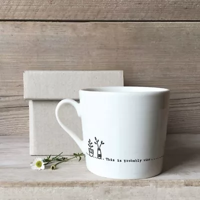 East Of India Probably Wine Porcelain Mug In A Gift Box 'This Is Probably Wine' • £12.99