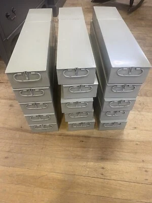 $10 • Buy One, Vintage Antique Bank Safety Deposit Box Sheet Metal Storage Safe