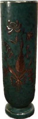 Vintage Gustavsberg Wilhelm Kage Argenta 1029 Art Pottery Footed Vase Sweden • $150