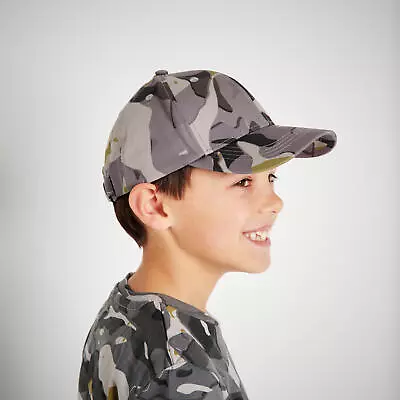 Kid Cap Hat Baseball Sport Casual Headwear Sg100 Woodland Camo Grey Solognac • £5.99