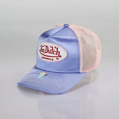 Von Dutch Cap Hat Trucker Classic Logo Unisex ONE SIZE Blue Pink • $40