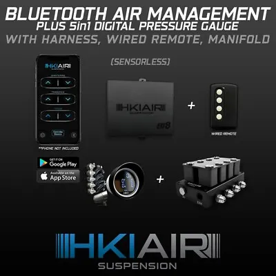 HKI Bluetooth Air Management + 8 Valve Manifold VU4 + 5in1 Digital Gauge + Wires • $498.50