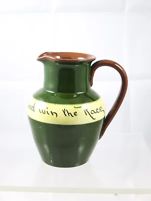 Vintage WATCOMBE TORQUAY Motto Ware GREEN GLAZE JUG 5  • $10.90