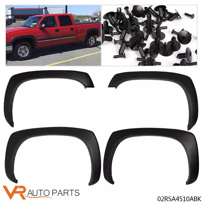 Fit For 99-07 Chevy Silverado GMC Sierra Factory Style Black Fender Flares Matte • $52.46