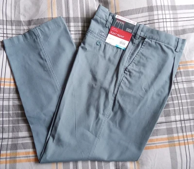 £12.99 • Buy Mens BHS Atlantic Bay Active Waist Chinos 100% Cotton Pleat Front W38L31  Blue