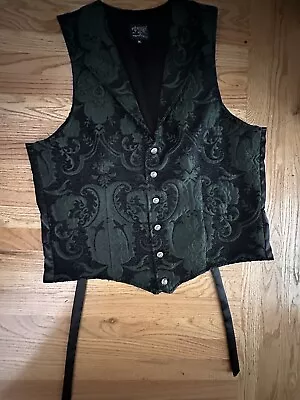 Shrine Gothic Vampire Cavalier Vest Jacket Victorian Green Goth Steampunk Xl • $109.99