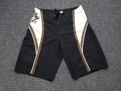 Aaron Chang Men's Black Board Shorts Size 34 Signature Series Guardian Lions • $21.95