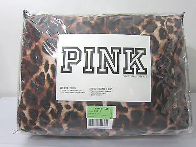 Victoria Secret Pink BED IN A BAG Black Leopard LOGO COMFORTER SHEET PILLOW CASE • $269.99