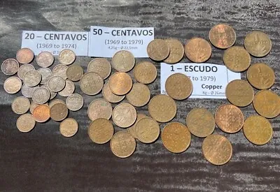 $8 • Buy 40 Portuguese Historical Coins  3 Different Sizes