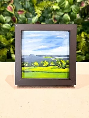 Scenery Oil  Painting- Green Park Bright Original Deep FRAMED Sale Landscape Art • £50